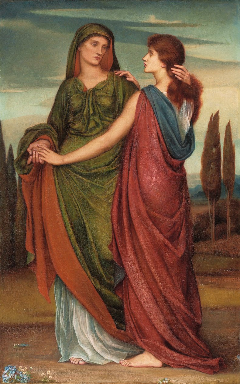 Naomi és Ruth, 1887 alkotó: Evelyn De Morgan