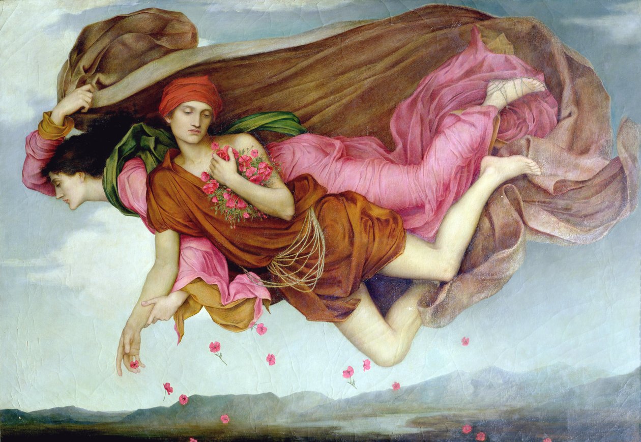 Nuit et sommeil – Éjszaka és alvás, De Morgan, Evelyn (1855-1919). Olajfestmény alkotó: Evelyn De Morgan
