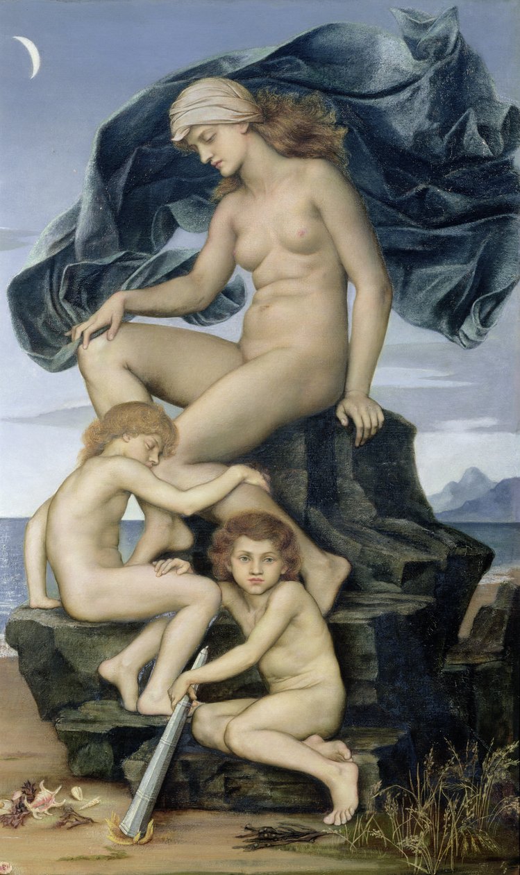 Alvás és halál, az éjszaka gyermekei, 1883 alkotó: Evelyn De Morgan