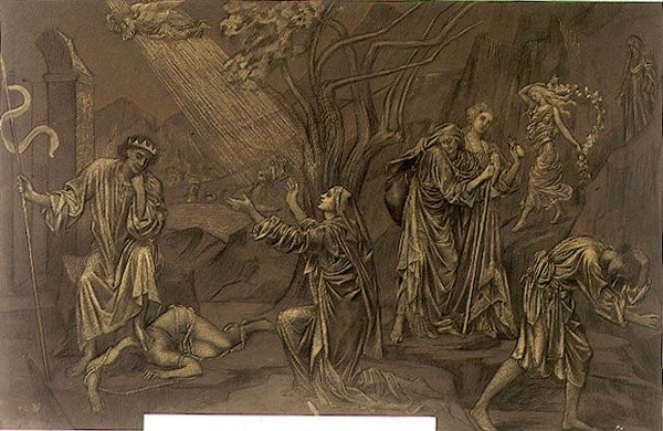 Az Árnyak Völgye, 1899 körül (pasztell, kréta papíron) alkotó: Evelyn De Morgan