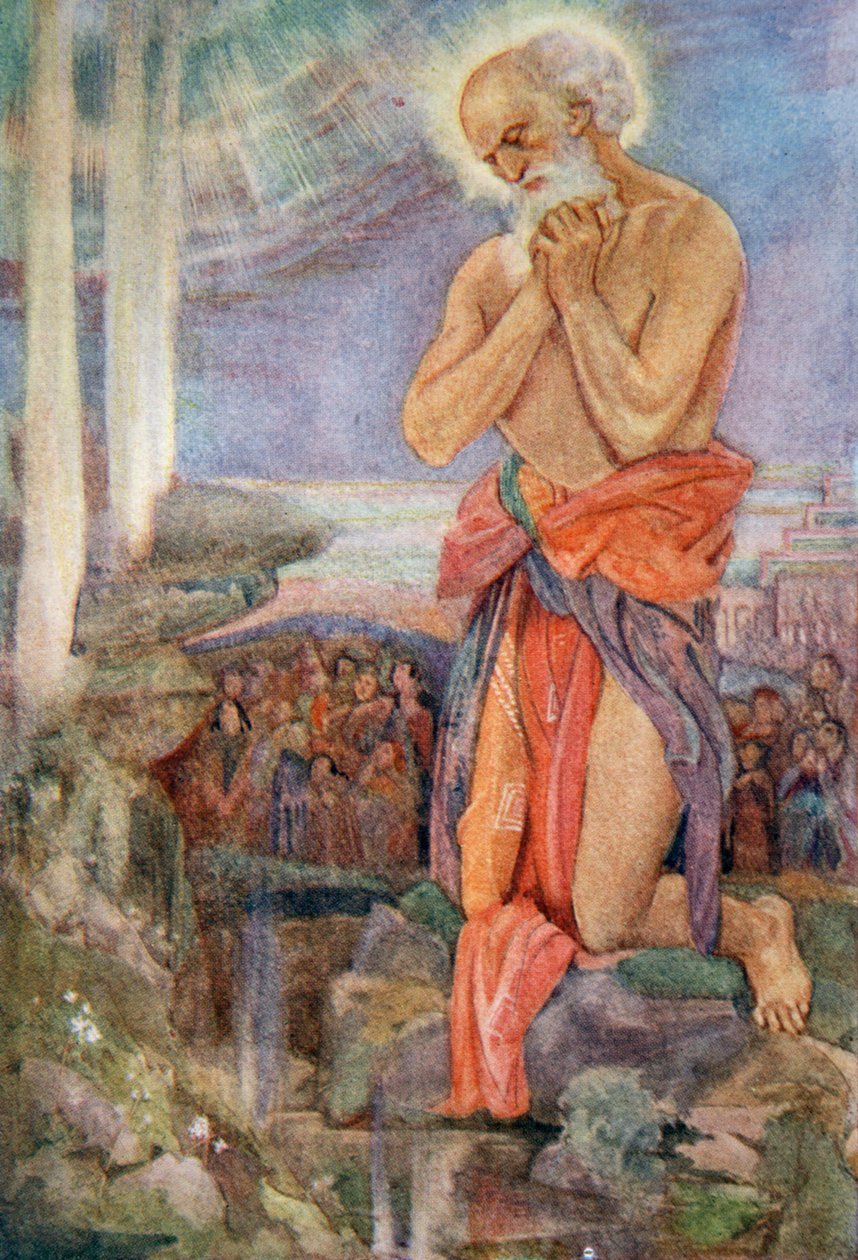 „Illés győzedelmeskedett Baal papjai felett”, 1916. alkotó: Evelyn Paul