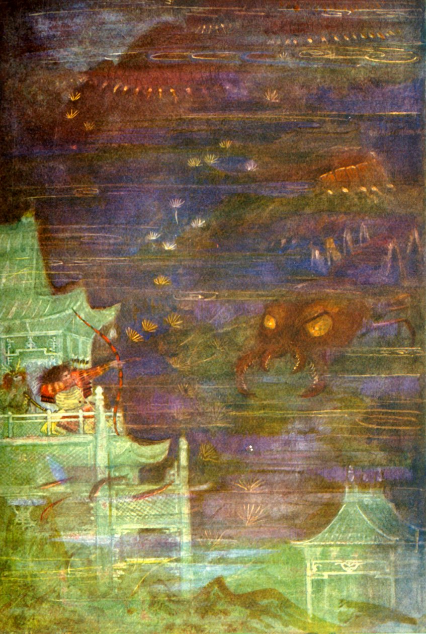 „Hidesato és a százlábú”, 1912. alkotó: Evelyn Paul