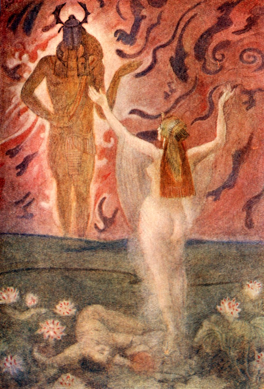 „Ízisz és Ra”, 1915. alkotó: Evelyn Paul