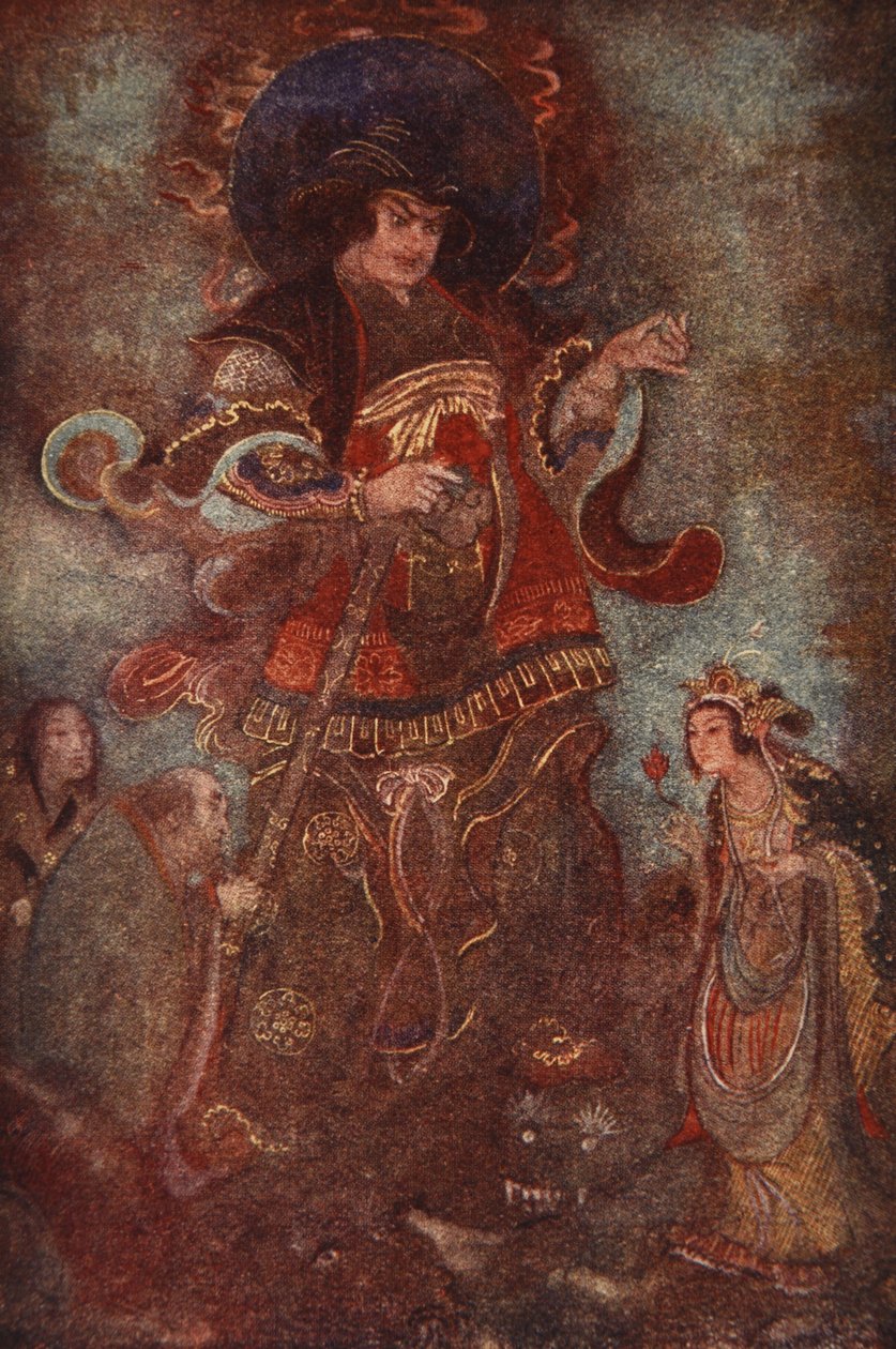 Susa-no-o és Kushi-nada-hime, illusztráció a „Japán mítoszai és legendái” című művéből, F Hadland Davis alkotó: Evelyn Paul