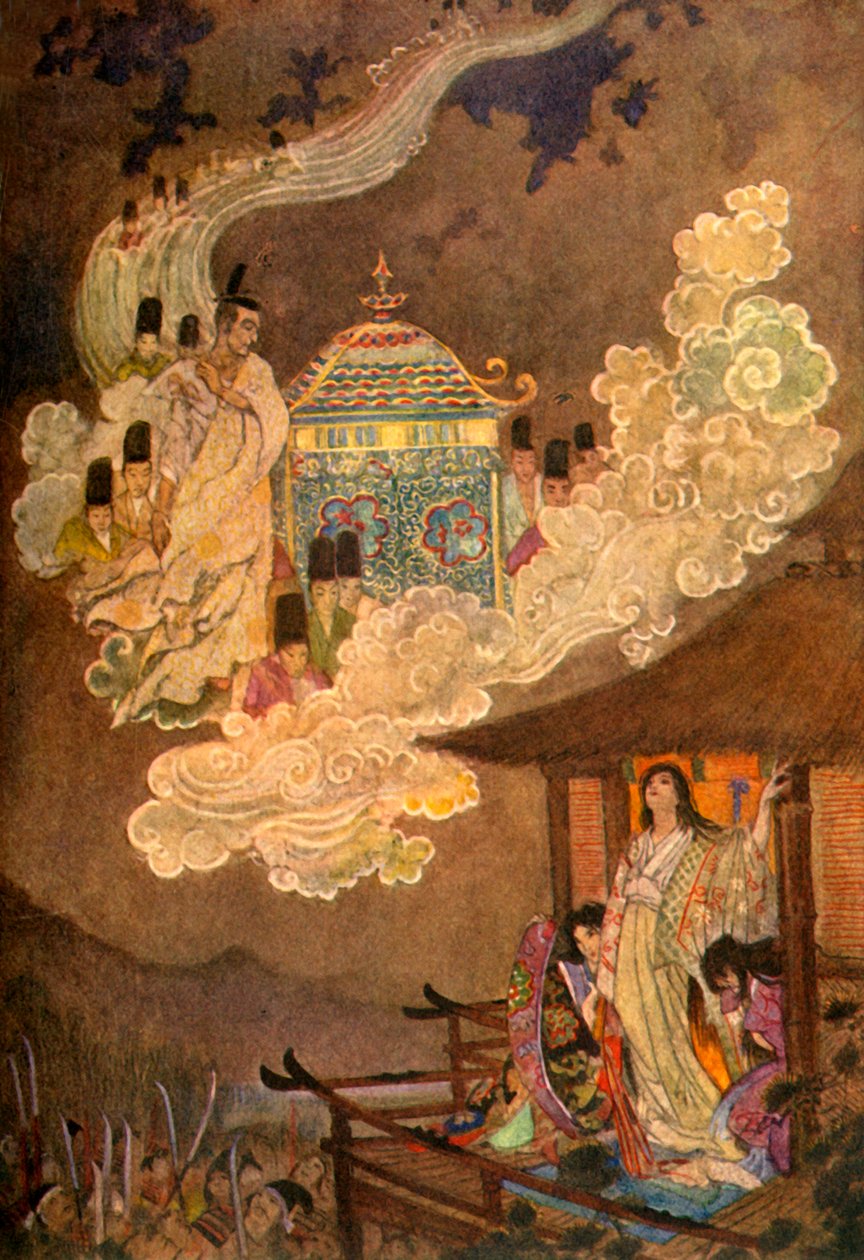 "A holdemberek követelik Lady Kaguyát", 1912. alkotó: Evelyn Paul