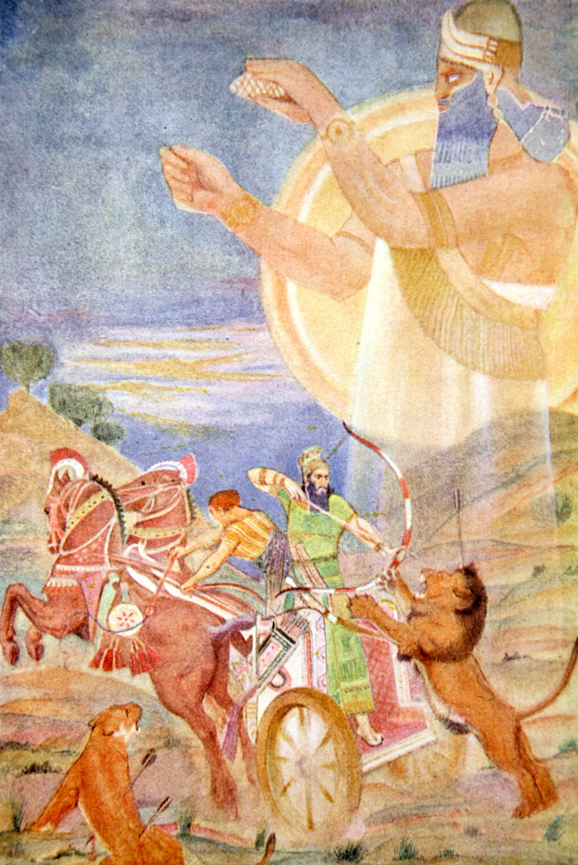 „Tiglath-Pileser I., rendezte: Ninib”, 1916. alkotó: Evelyn Paul