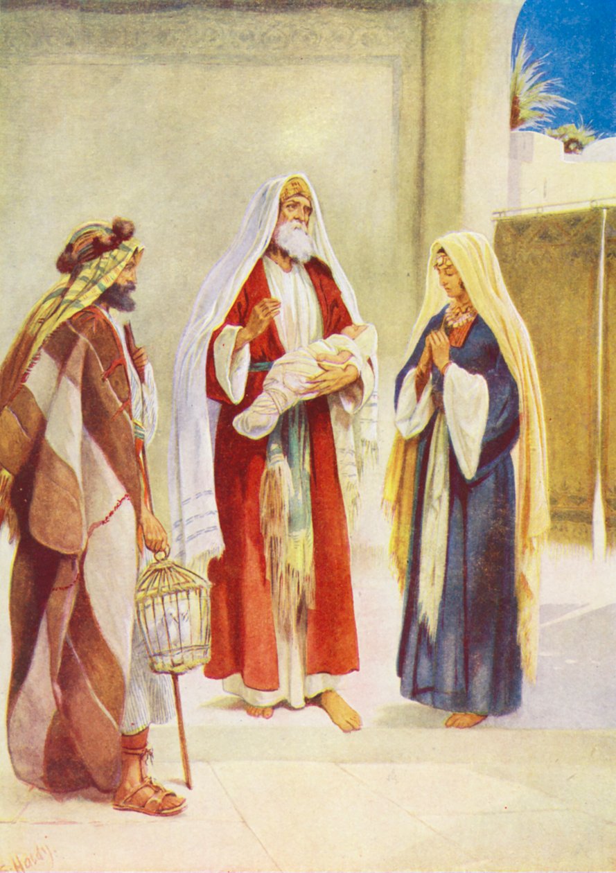 A kis Jézust a templomba viszik (színes litográfia) alkotó: Evelyn Stuart Hardy