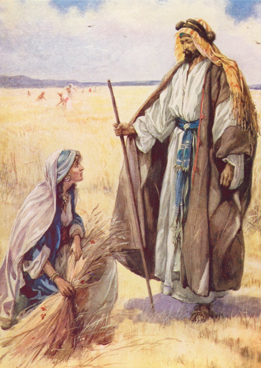 Boáz, a kedves gazda (színes litográfia) alkotó: Evelyn Stuart Hardy