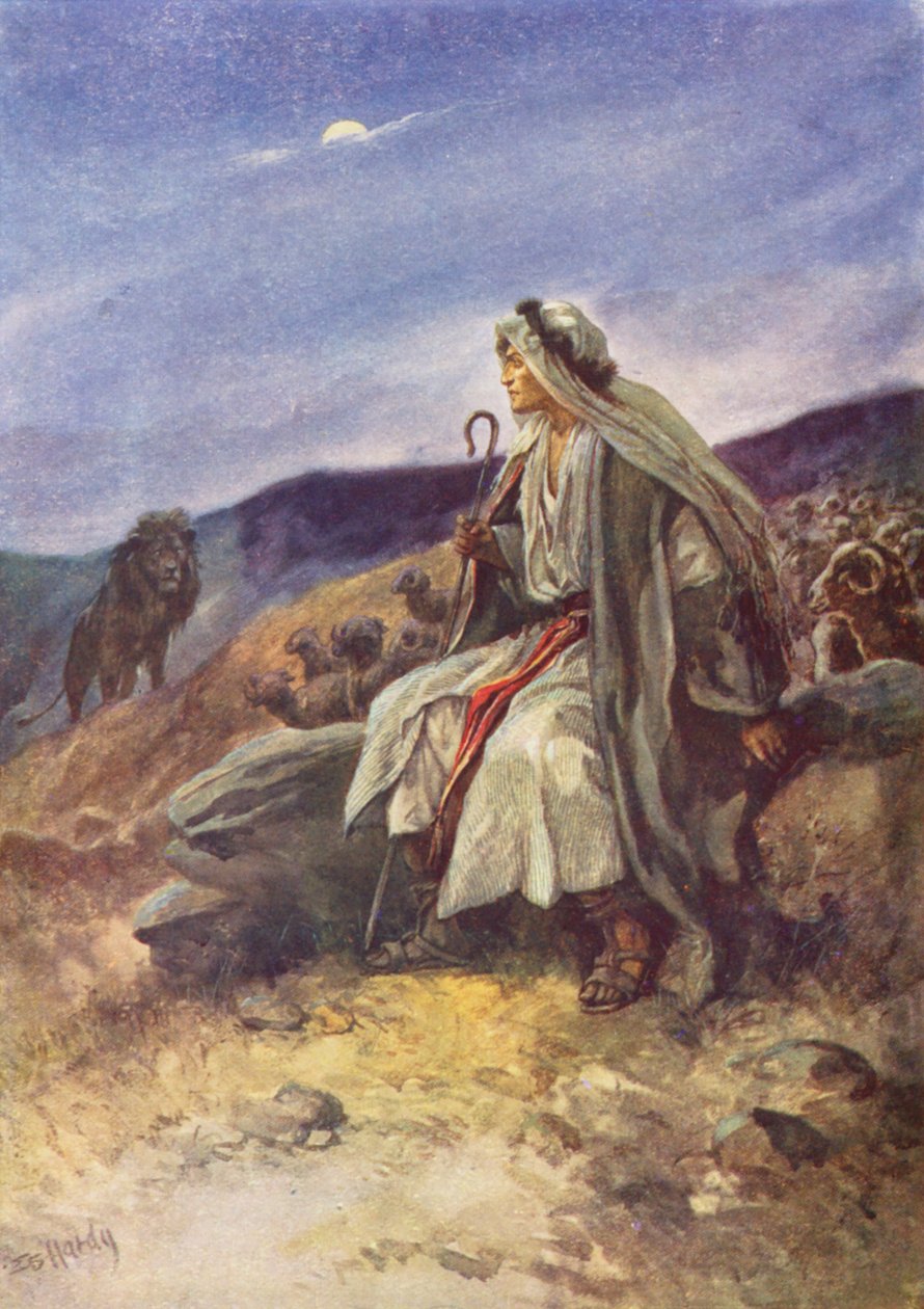 David The Brave (színes litográfia) alkotó: Evelyn Stuart Hardy