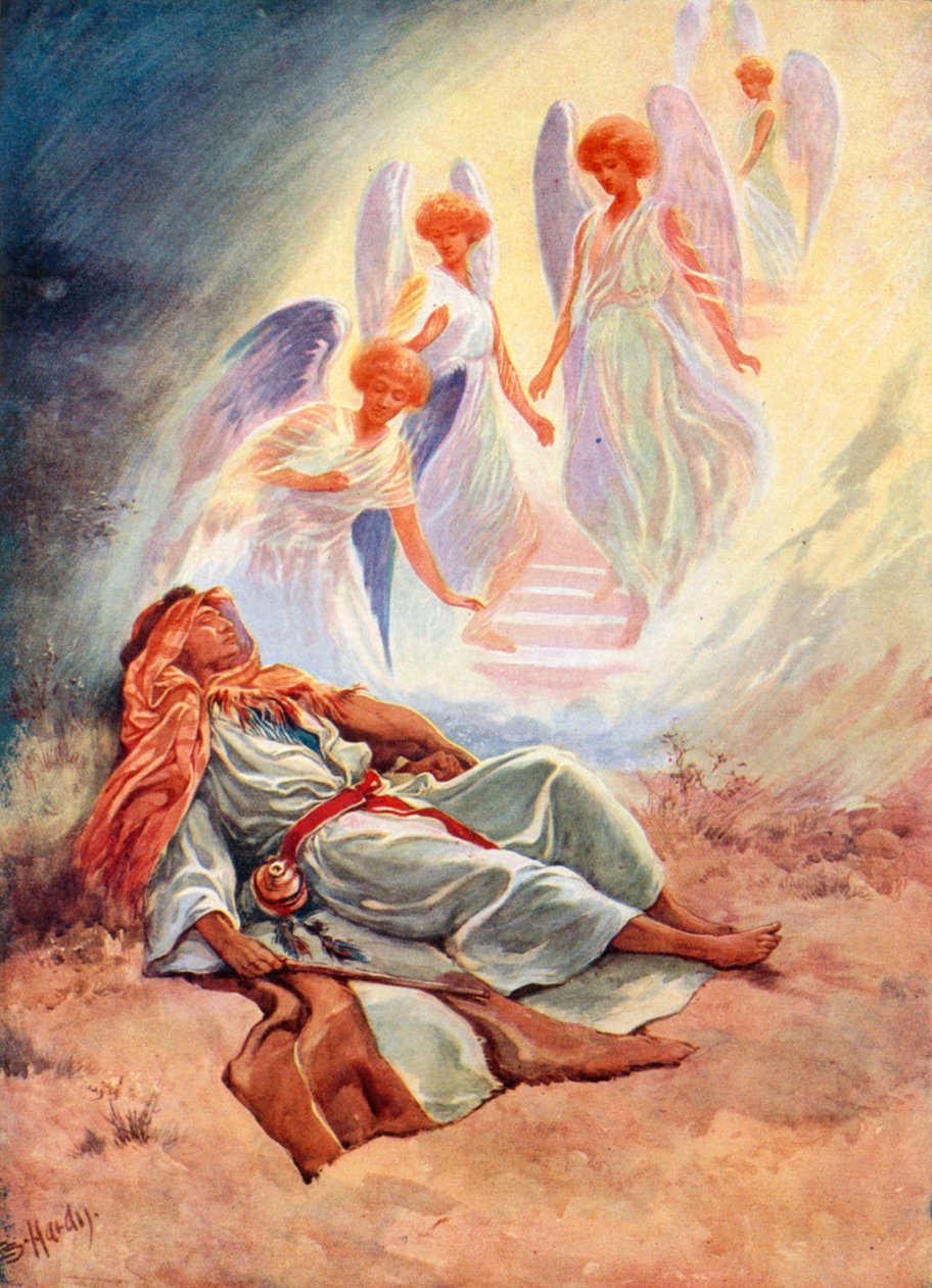 Jákob álma (színes litográfia) alkotó: Evelyn Stuart Hardy