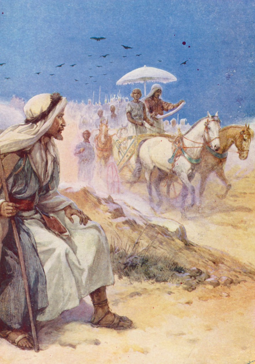 Fülöp és az etiópiai (színes litográfia) alkotó: Evelyn Stuart Hardy