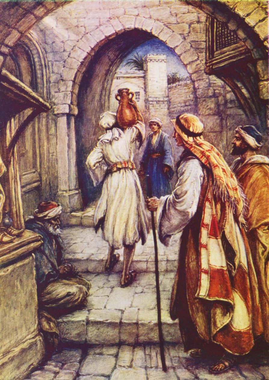 Készülődés az úrvacsorához (színes litográfia) alkotó: Evelyn Stuart Hardy