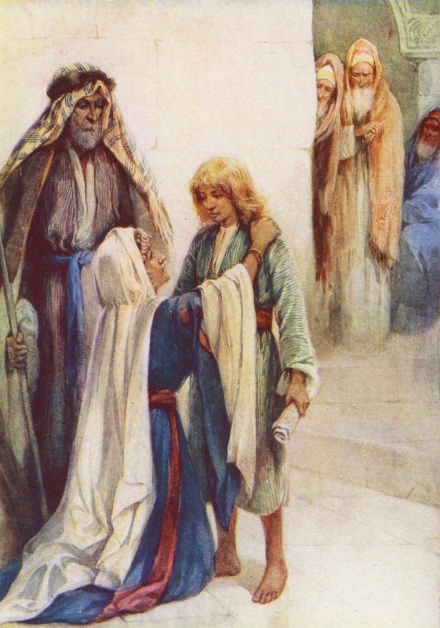 A templomban talált Jézus fiú (színes litográfia) alkotó: Evelyn Stuart Hardy