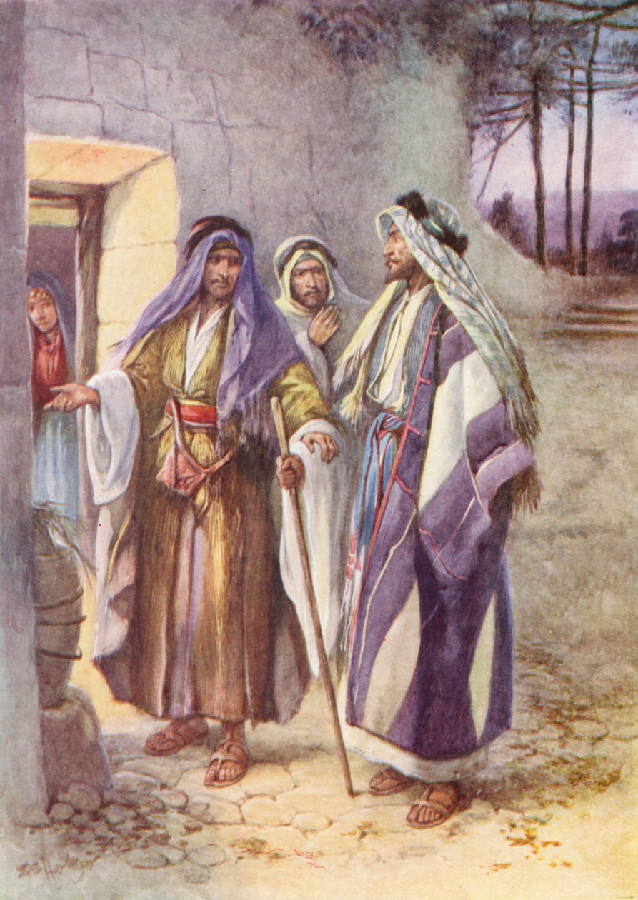 Az emmauszi séta (színes litográfia) alkotó: Evelyn Stuart Hardy