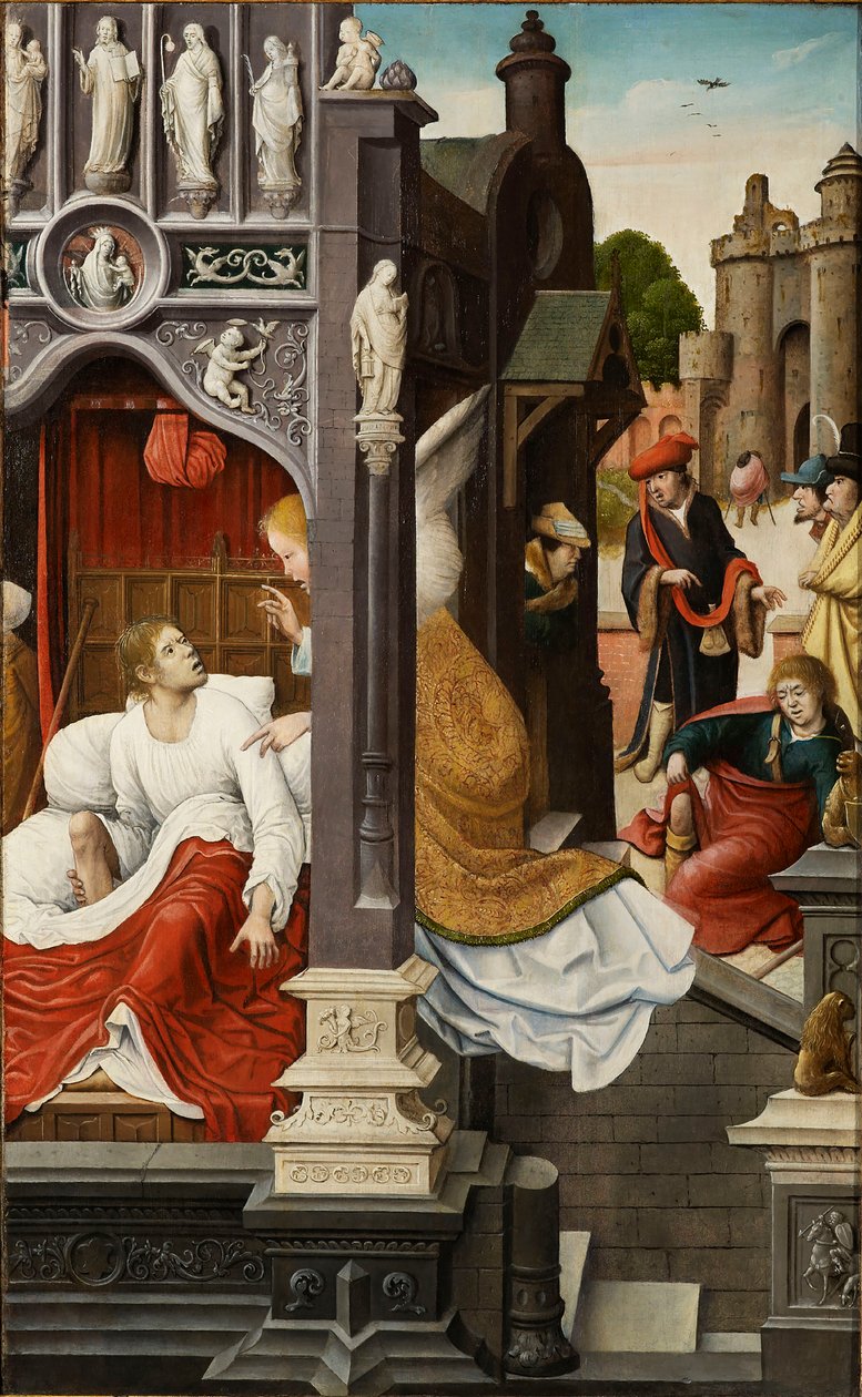 Jelenet Saint Roch életéből, 1517. alkotó: Everaert Orley