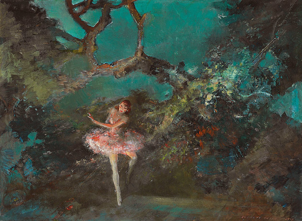 Balett lány a színpadon alkotó: Everett Shinn
