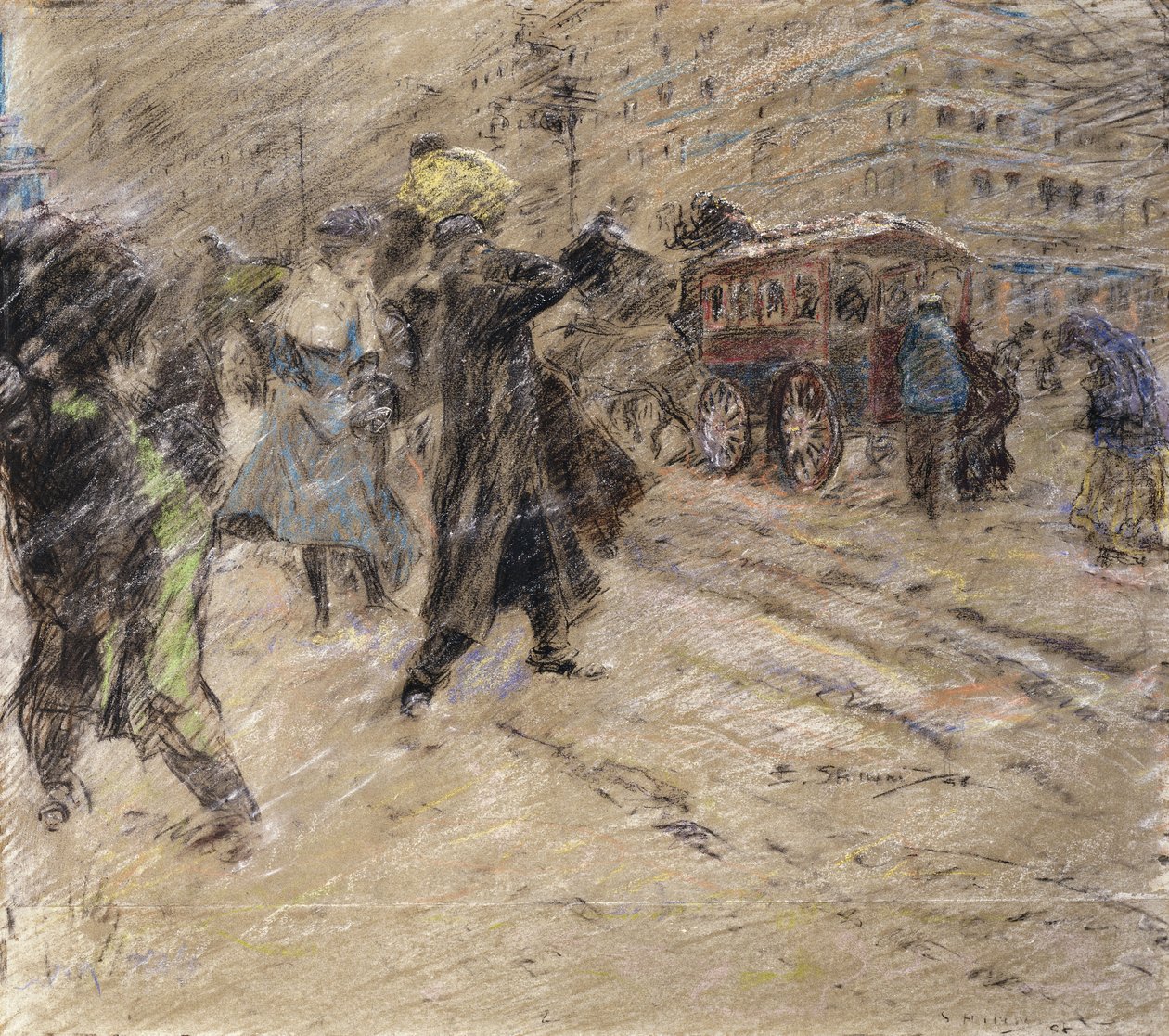 Hóvihar, Madison Square, New York alkotó: Everett Shinn