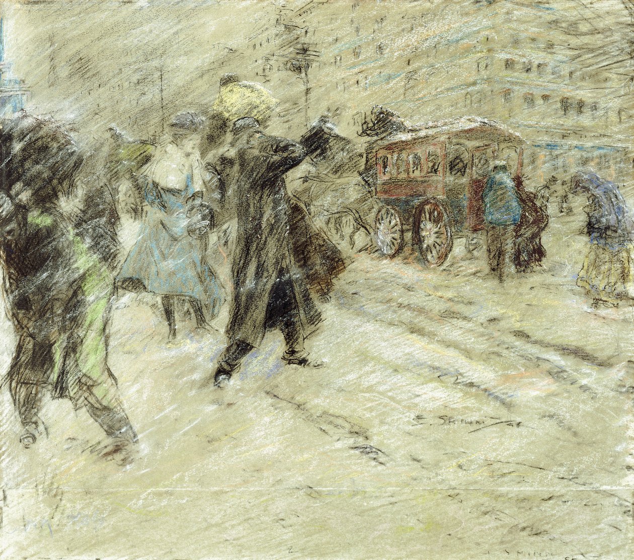 Hóvihar, Madison Square, New York alkotó: Everett Shinn
