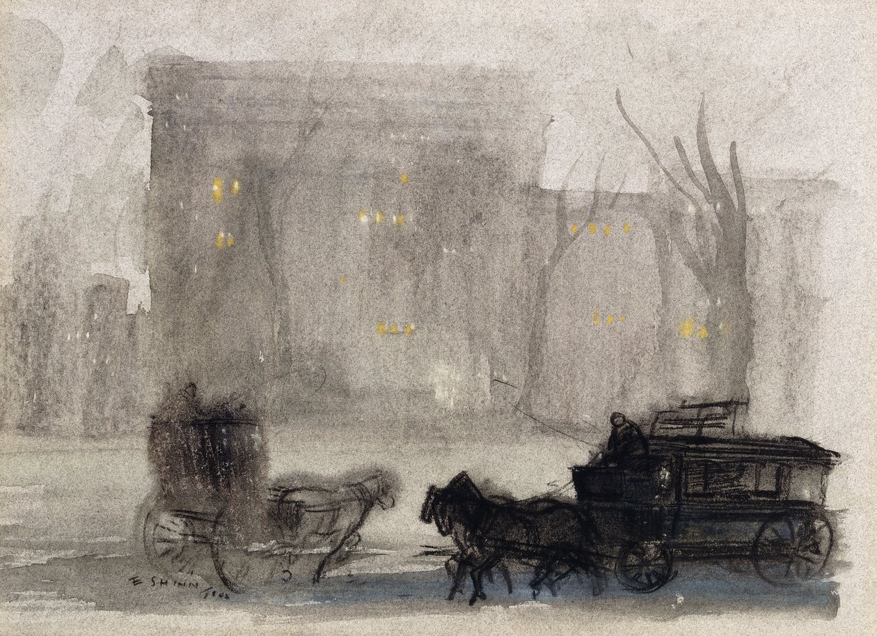 New York látképe - Washington tér alkotó: Everett Shinn