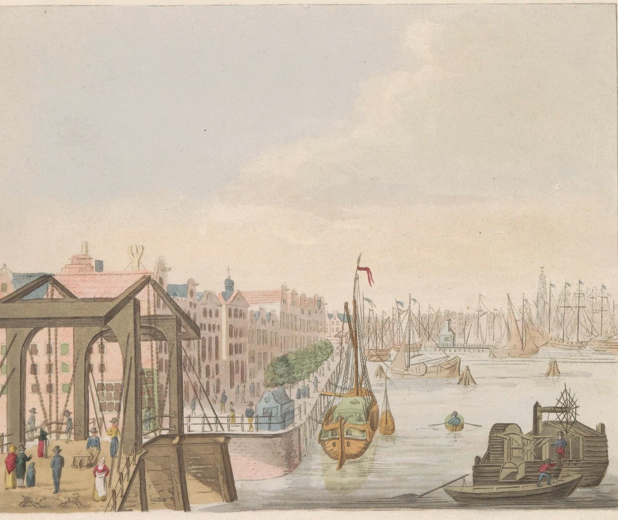 Külső Amszterdamban, kb. 1810-1813 Vue du Buitenkant le long de l