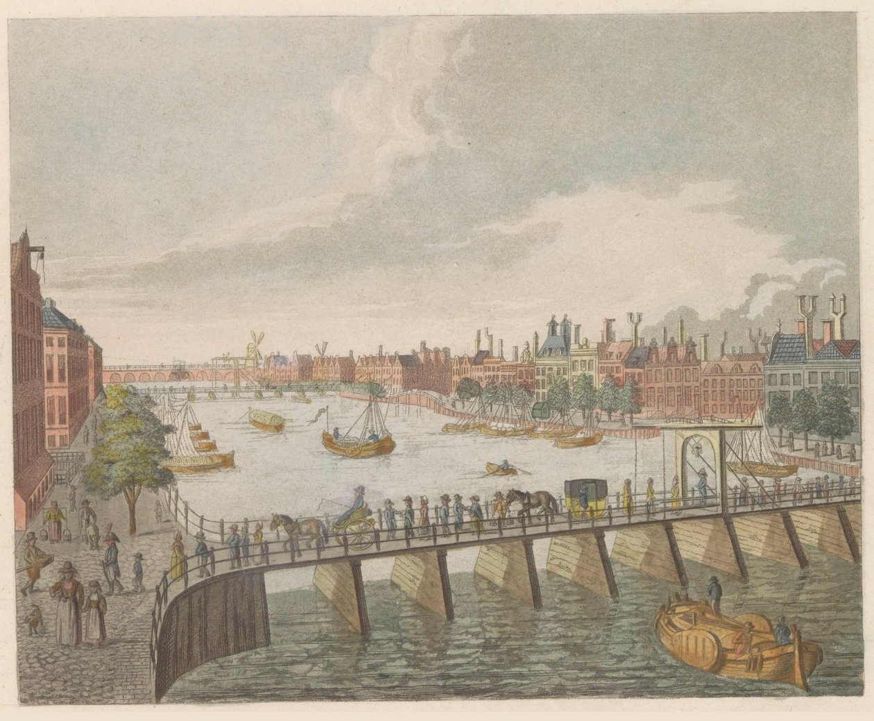 Kilátás a Binnen-Amstelre, kb. 1810-1813 Vue de l