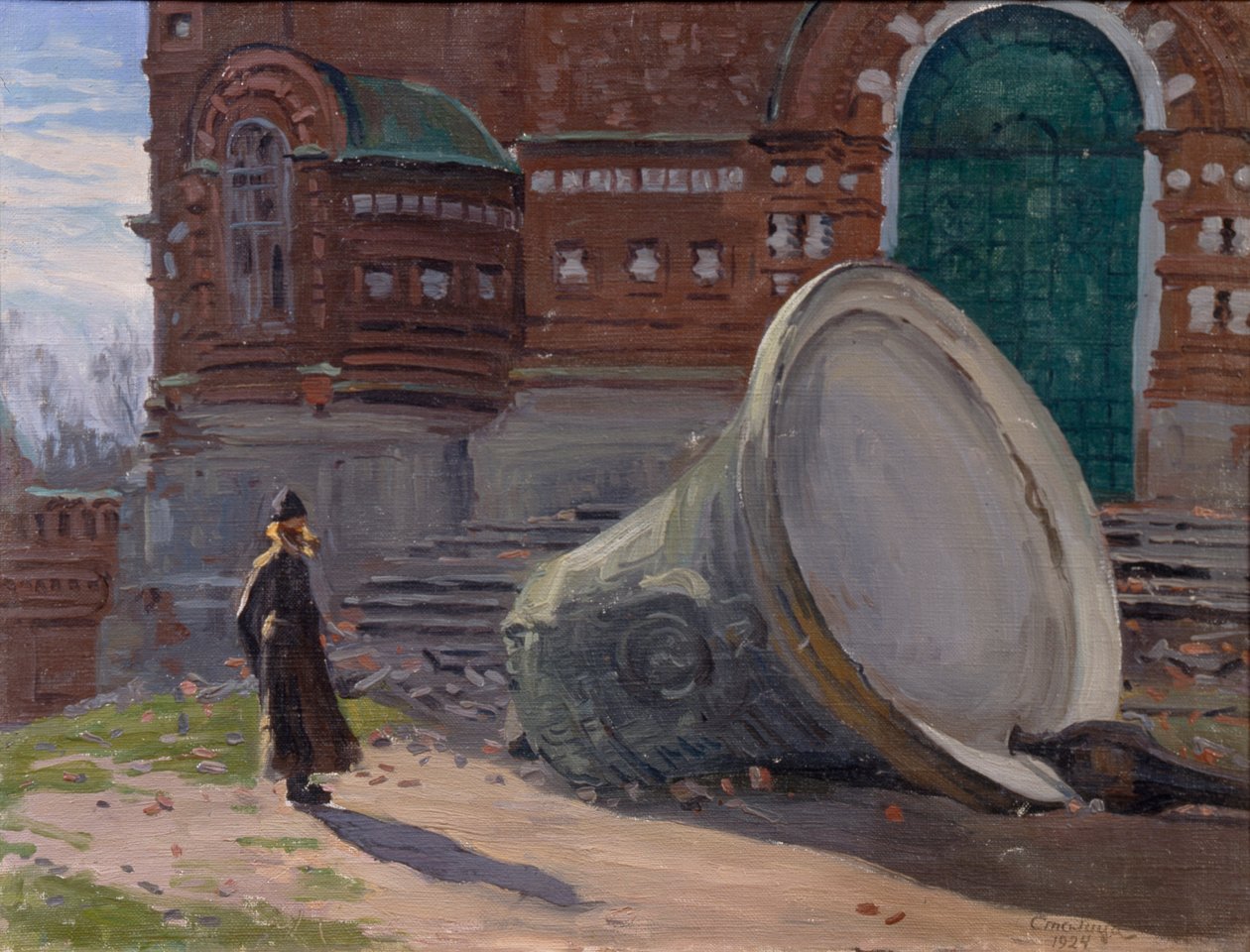 A templomi harangok tönkretétele, 1924 alkotó: Evgeni Ivanovich Stolitsa