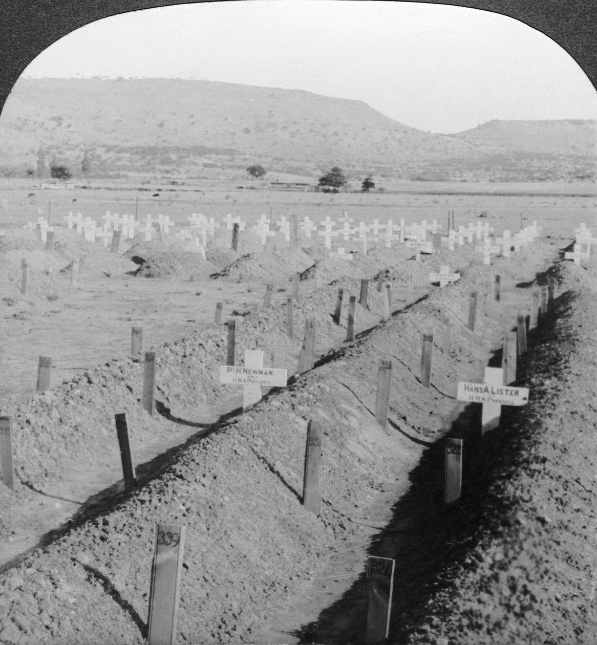 Girl Cemetery, Ladysmith, Natal, Dél-Afrika. alkotó: Excelsior Stereoscopic Tours