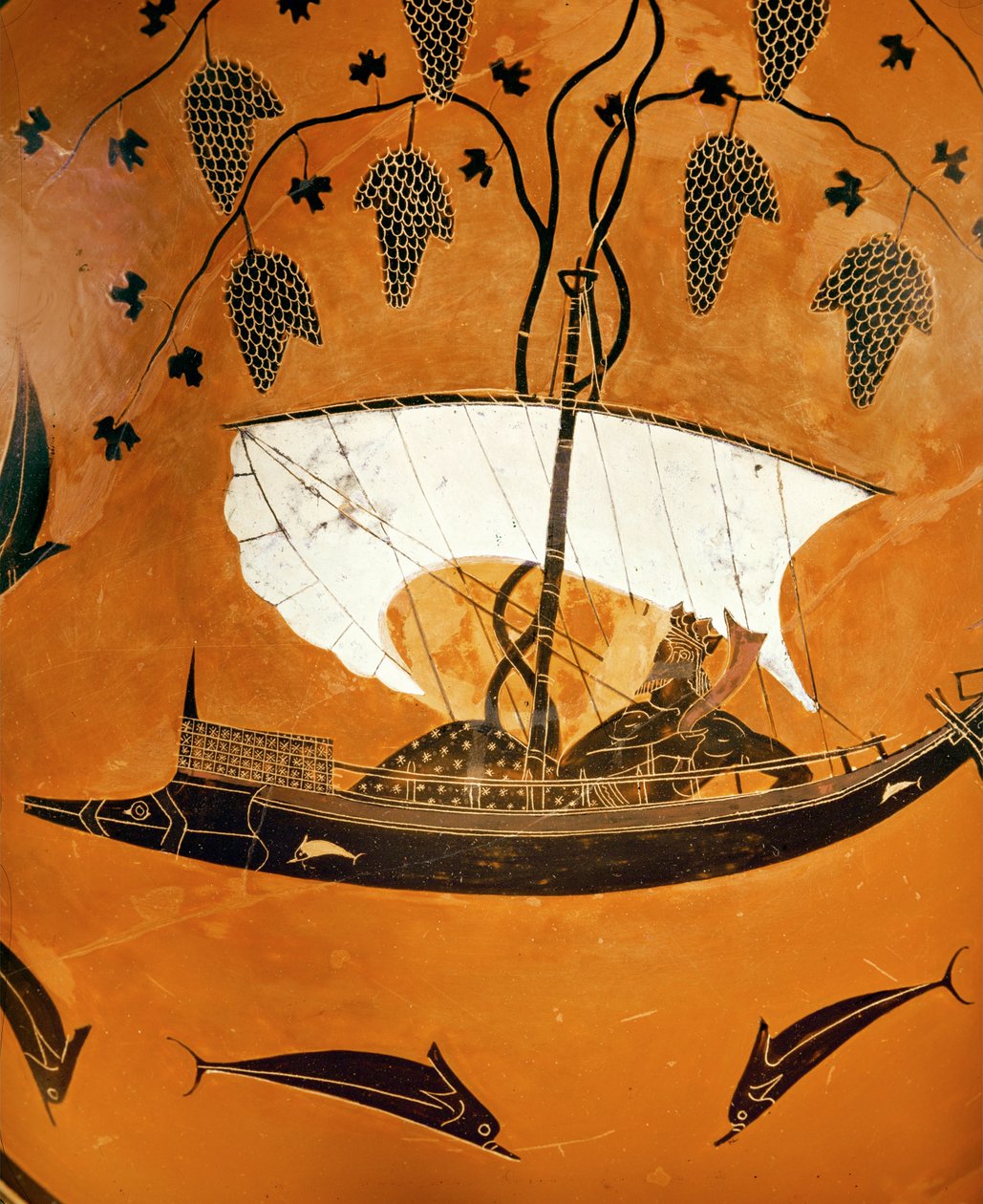 Dionüszosz a hajóján alkotó: Exekias Exekias