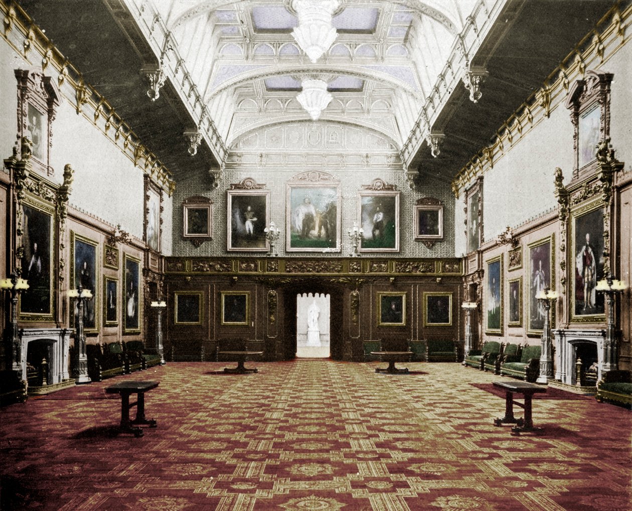 The Waterloo Chamber Windsor Castle, 1899, 1901 alkotó: Eyre and Spottiswoode
