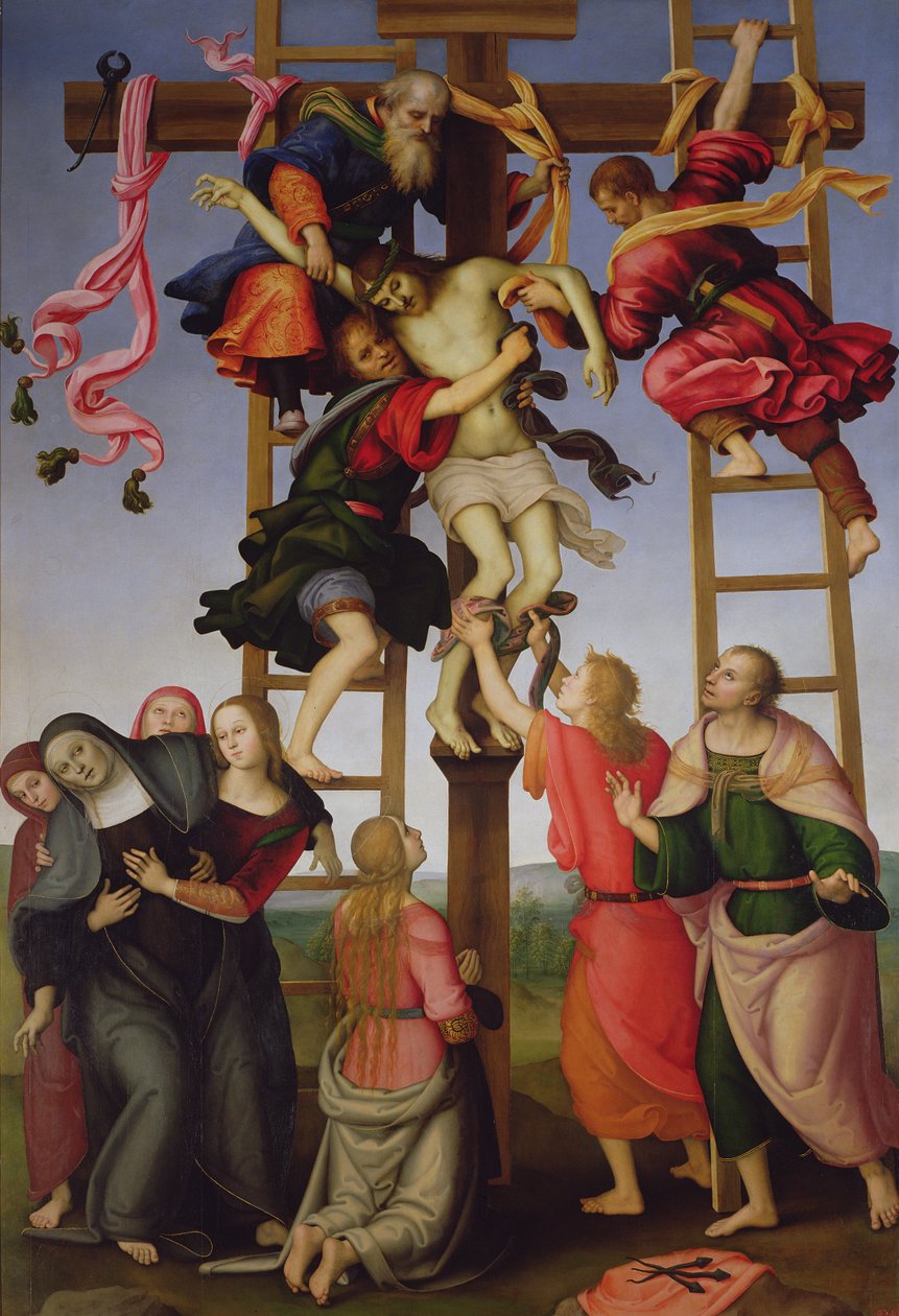 The Deposition, 1503-7 (tempera a panelen) alkotó: F. and P.Perugino Lippi
