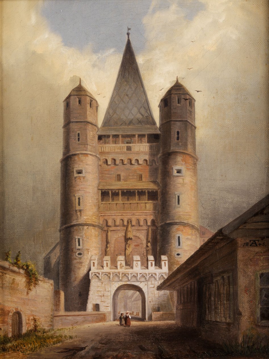 Spalentor Bázelben alkotó: F. A. Zeuschner