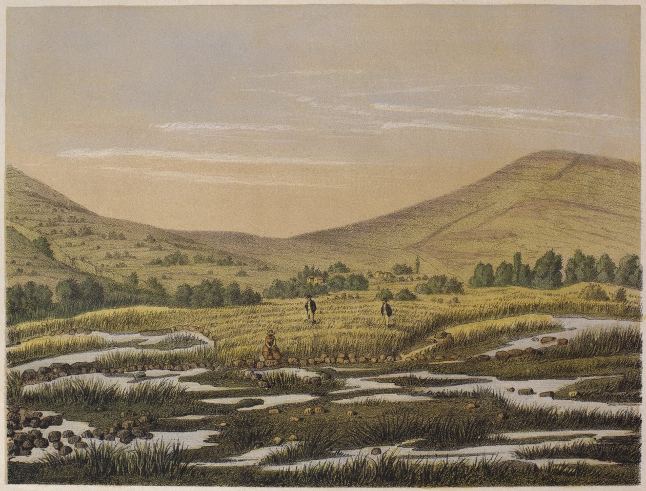 Cajamarca termálvizei, illusztráció a „Geografia del Peru” című művéből, Mariano, Felipe Paz Soldan (1821-86) 1863 alkotó: F. Delamare