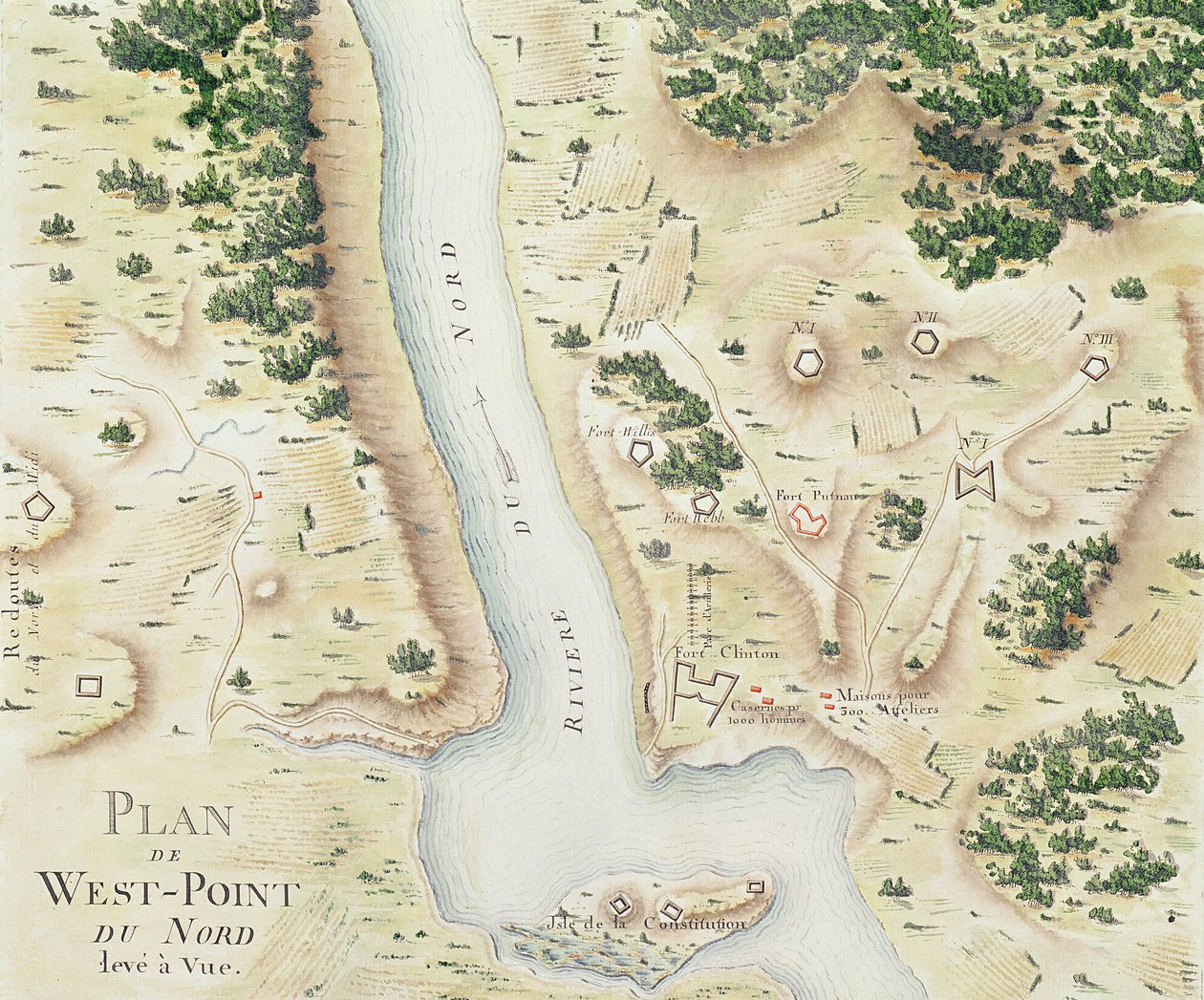 North West-Point, Virginia térképe a Guerre de l