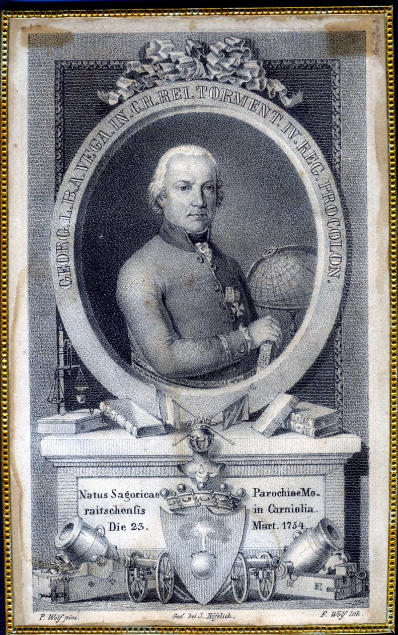 Jurij Vega portréja alkotó: F. Wolf