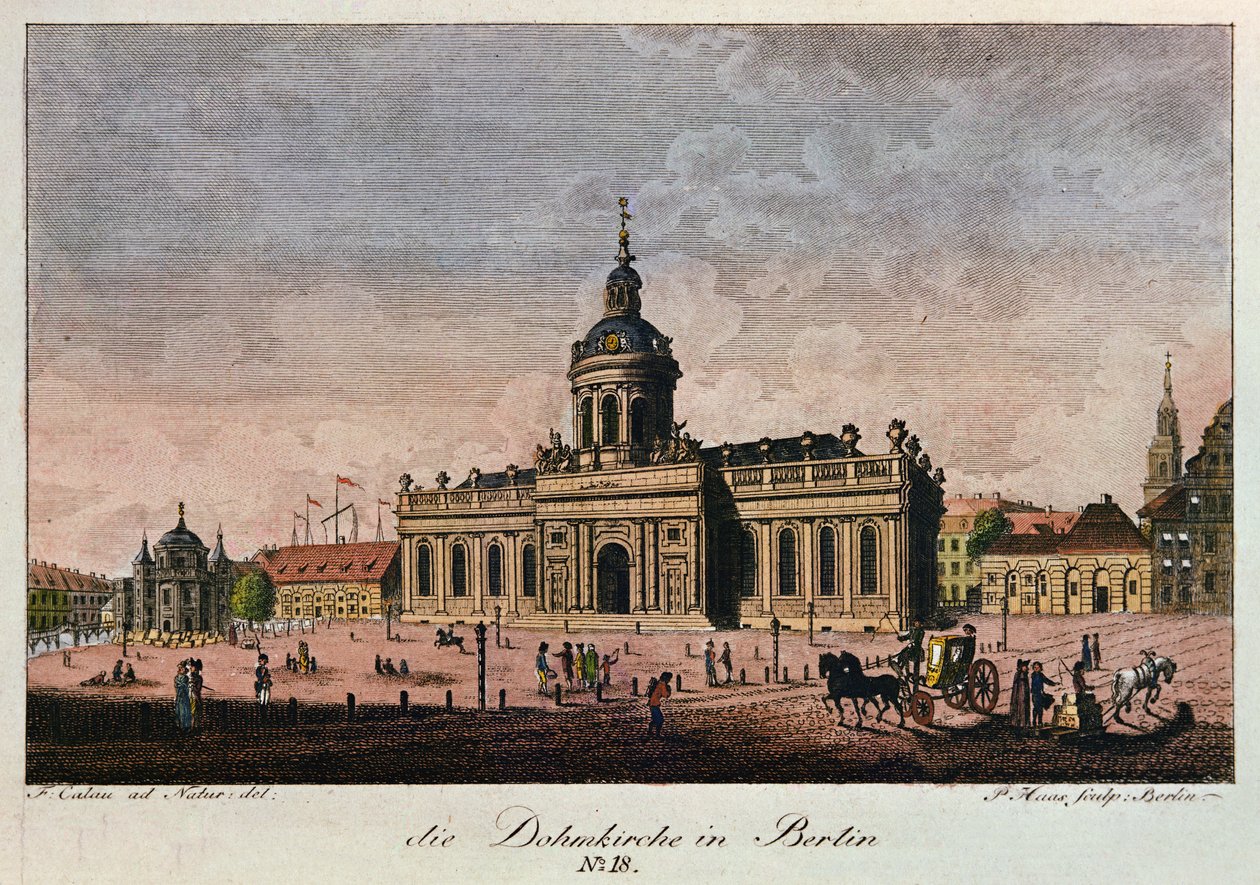 A berlini székesegyház (színes rézkarc) alkotó: F.A. Calau