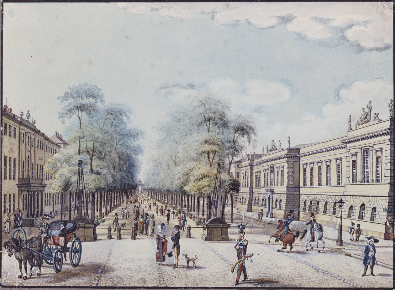 A hárs az Akadémiával, Berlin (toll, tinta és WC papíron) alkotó: F.A. Calau