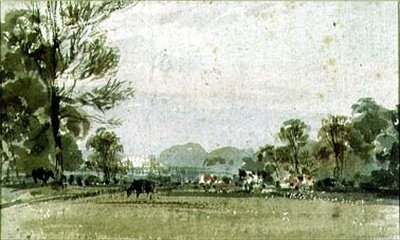Kilátás a Hyde Parkra, 19. század alkotó: F.J. Collignon