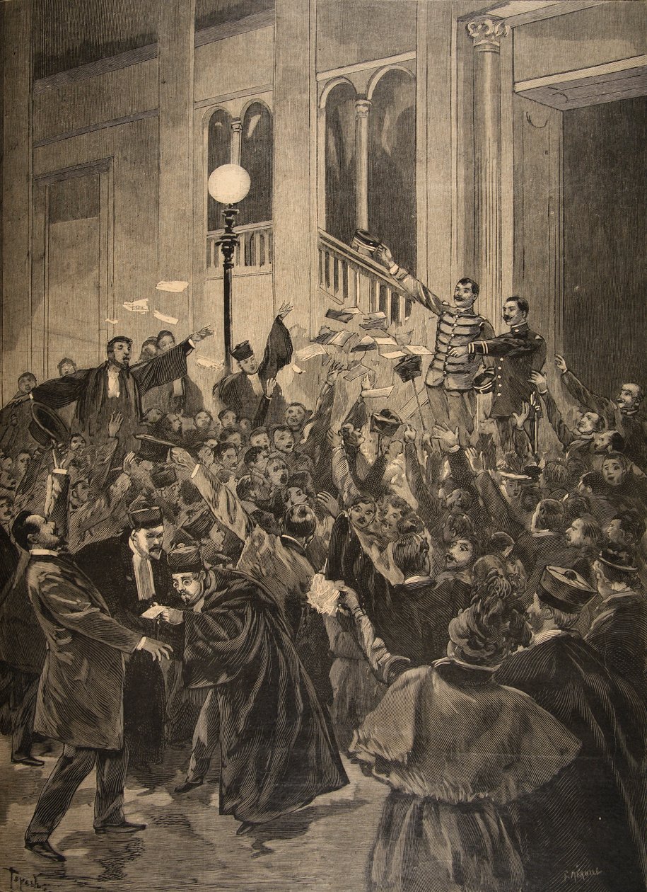 A Zola-ügy ítélete, illusztráció a „Le Petit Journal: Supplement illustre” című folyóiratból, 1898. március 6. alkotó: F.L. and Tofani, Oswaldo Meaulle