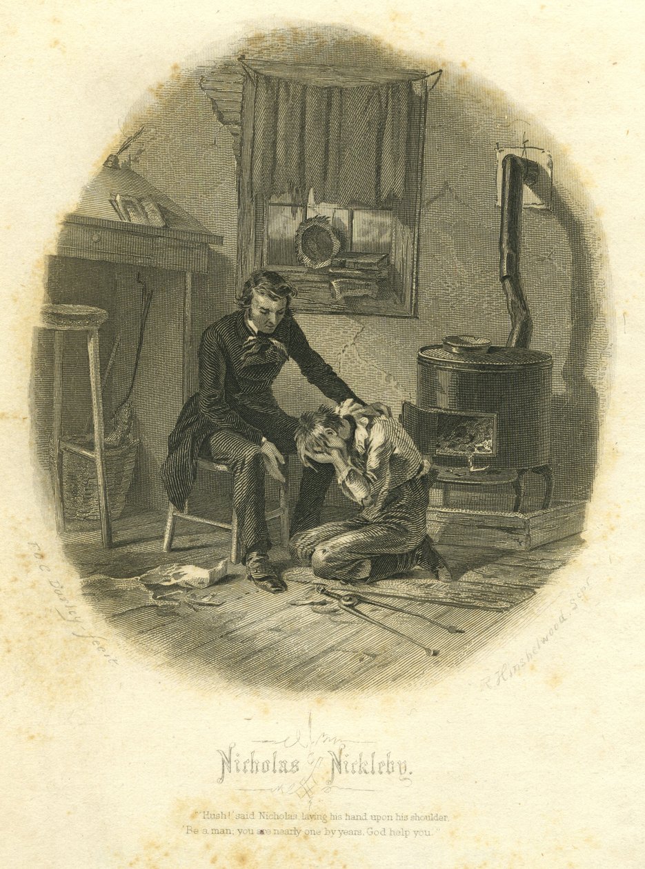 Nicholas Nickleby: Nicholas és Smike, 1867 alkotó: F.O.C. and McRae, C. John Darley