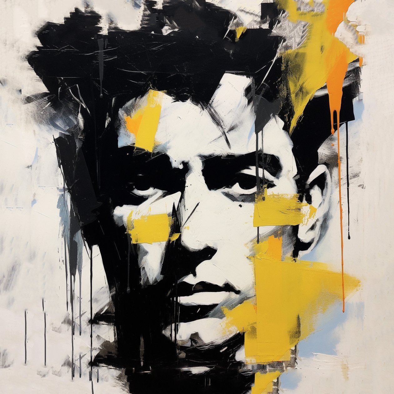 james dean portré arc, Picasso stílus, poszternyomatok, poszternyomatok igény szerint alkotó: F. Abderrahim