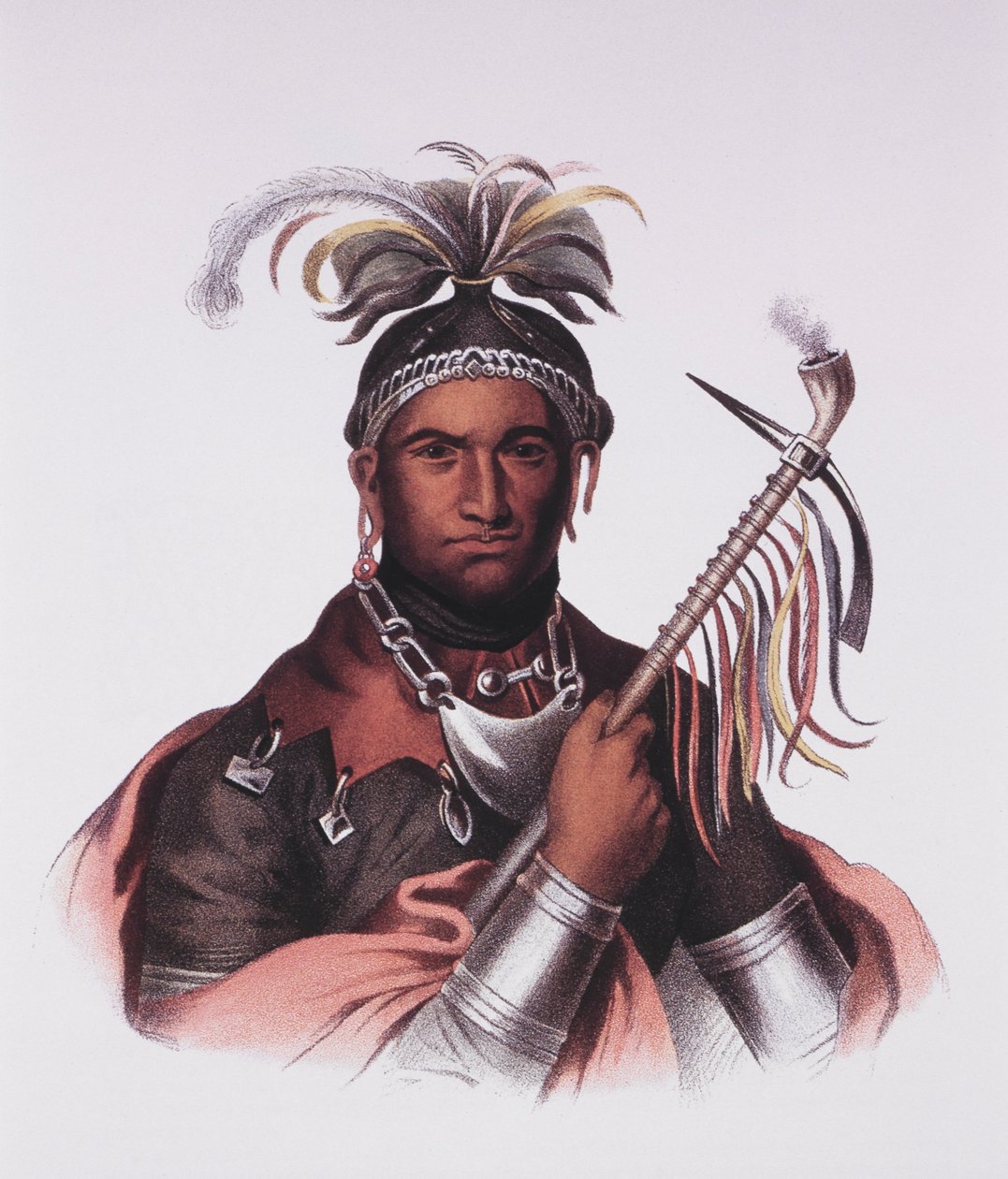 John Abeel Cornplanter amerikai őslakos (litográfia) alkotó: F. Bartoli