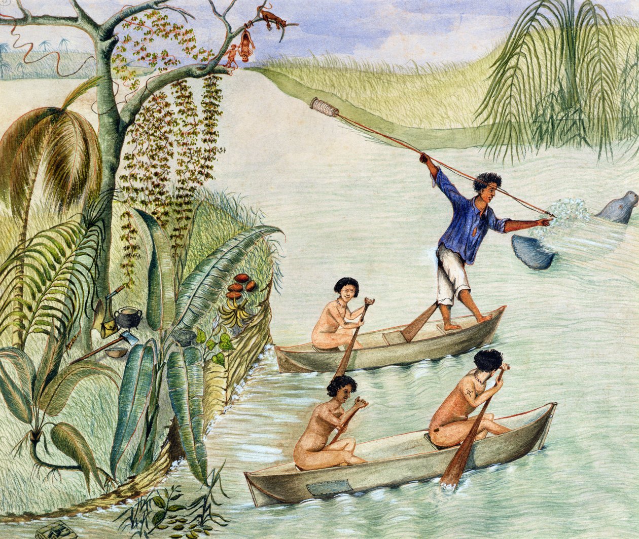 Lamantin vadászat, Nicaragua-tó alkotó: F. Deiezmann