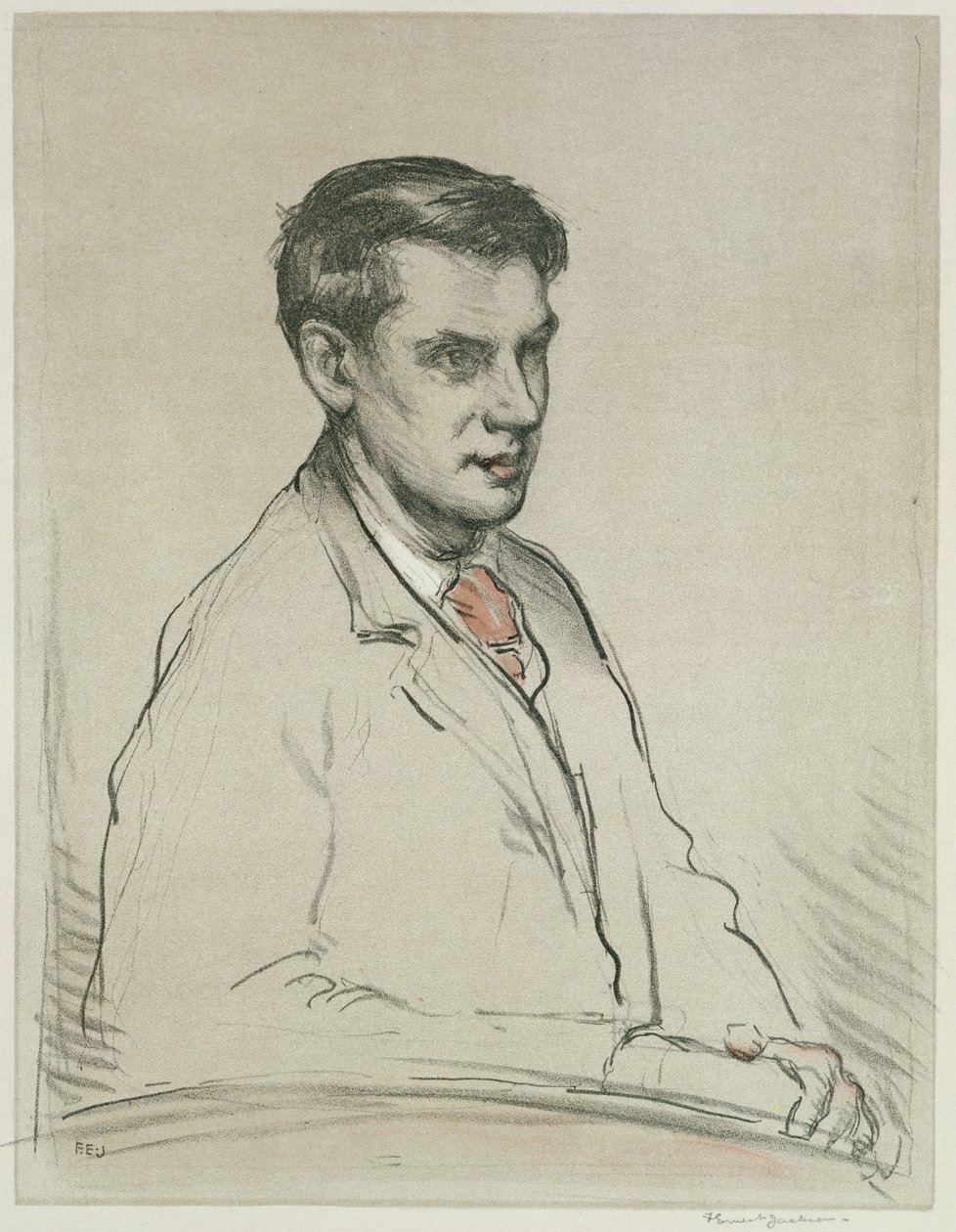 Alfred Orage portréja (ceruza és akvarell papíron) alkotó: F. Ernest Jackson