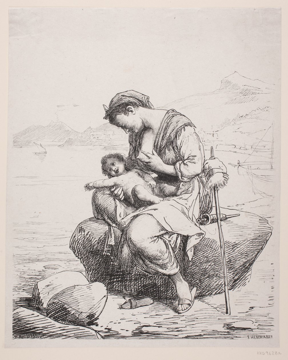 Egy fiatal anya alkotó: F. Hendriksen