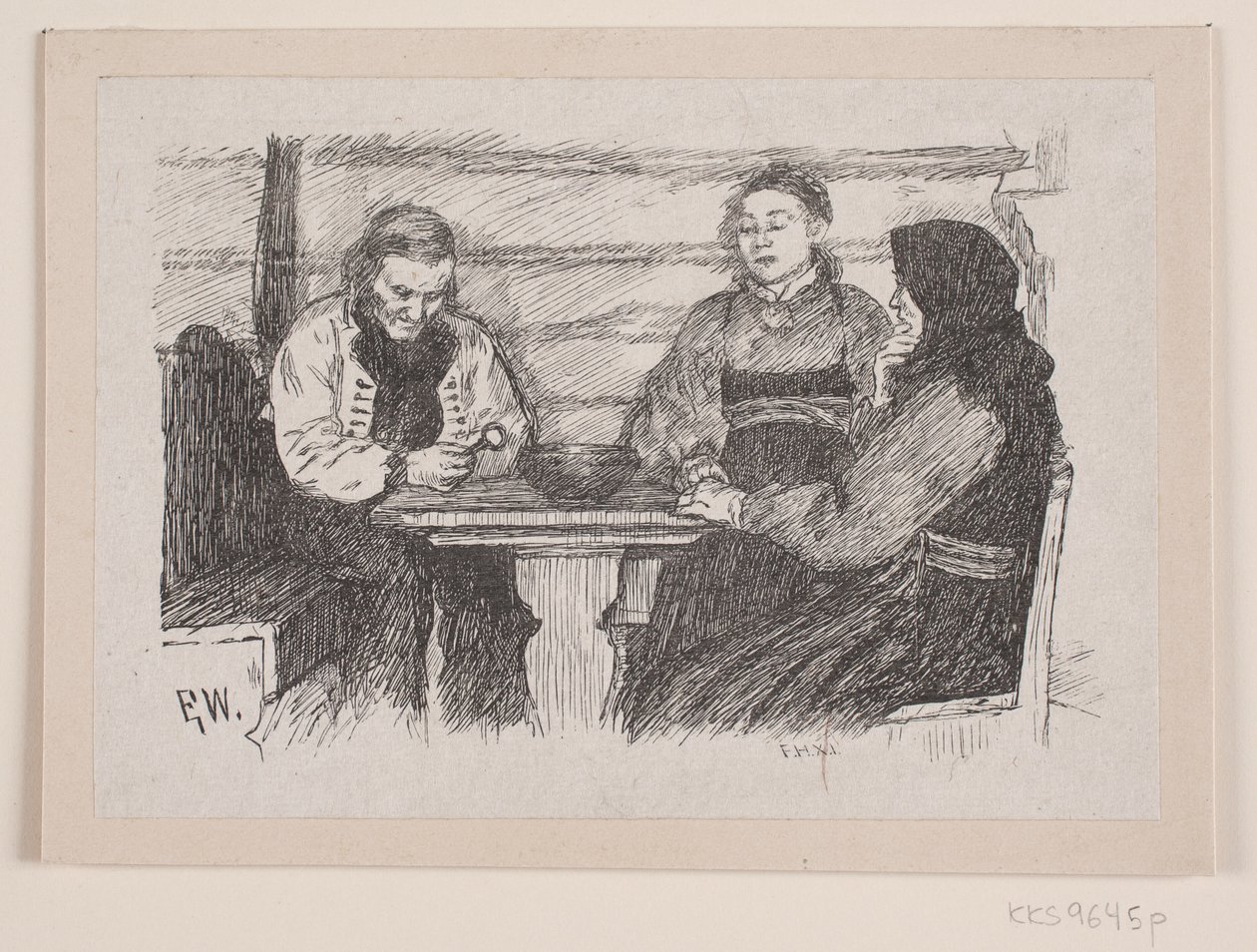 Illusztráció: "A kulcs a rája fejében" alkotó: F. Hendriksen