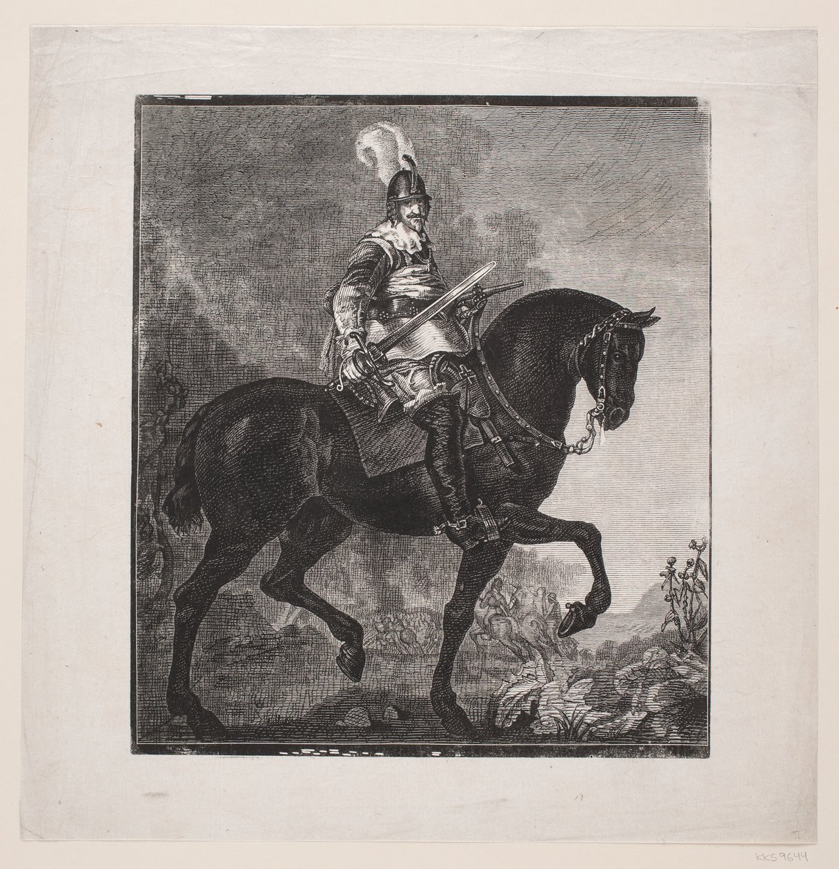 Karel van Mander: Christian IV lóháton alkotó: F. Hendriksen