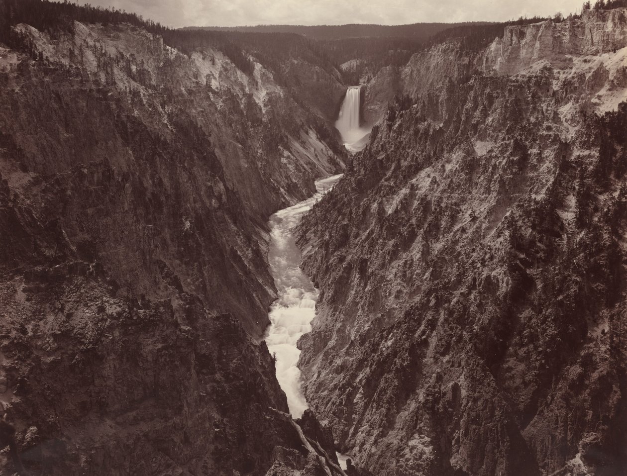 Yellowstone Grand Canyon és Falls, c. 1884. alkotó: F. Jay Haynes