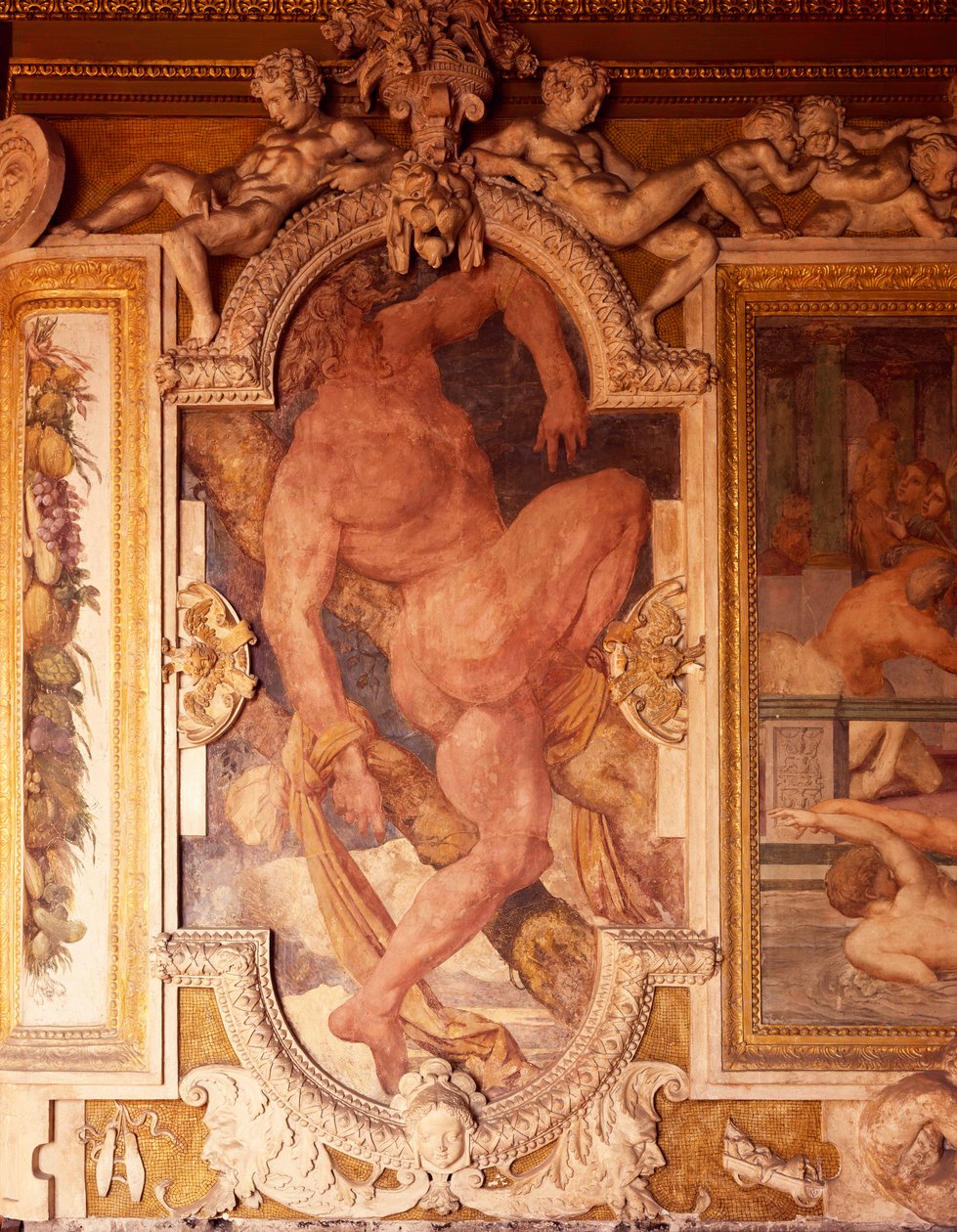 Freskók és stukkóművek I. Ferenc Chateau de Fontainebleau-i galériájában (az UNESCO Világörökség része alkotó: F. and Rosso Fiorentino G. Primaticcio