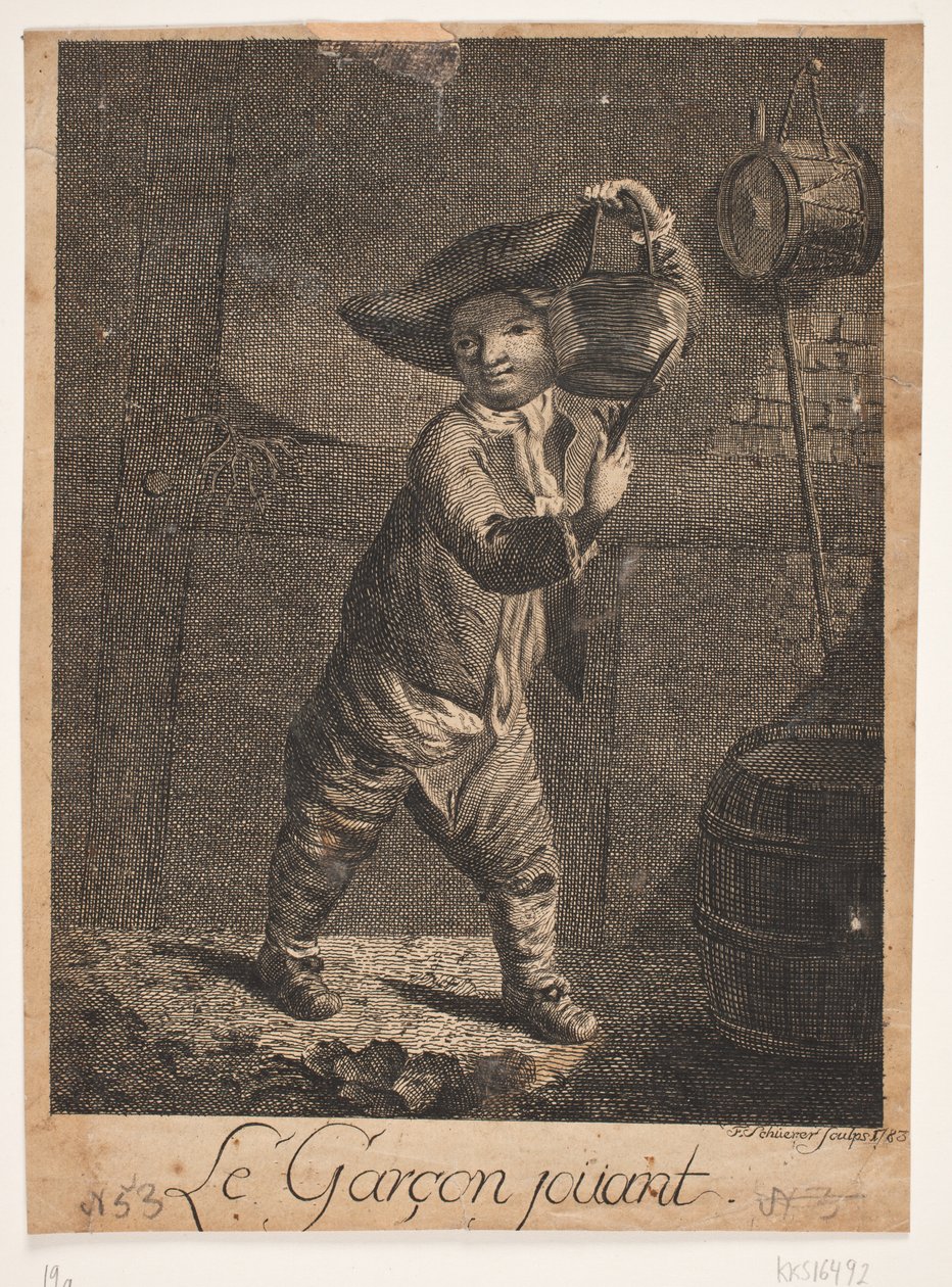 "A fiú játszik" alkotó: F. Schüerer