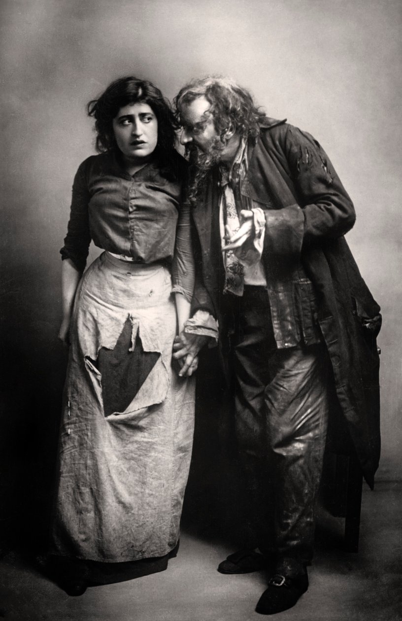 Constance Collier 1878-1955 és Herbert Beerbohm Tree 1853-1917, angol színészek, 1906. alkotó: F. W. Burford